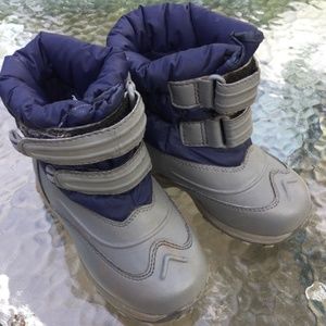 LL Bean Toddler Boy Girl Snow Boots Size 8 Winter Gray